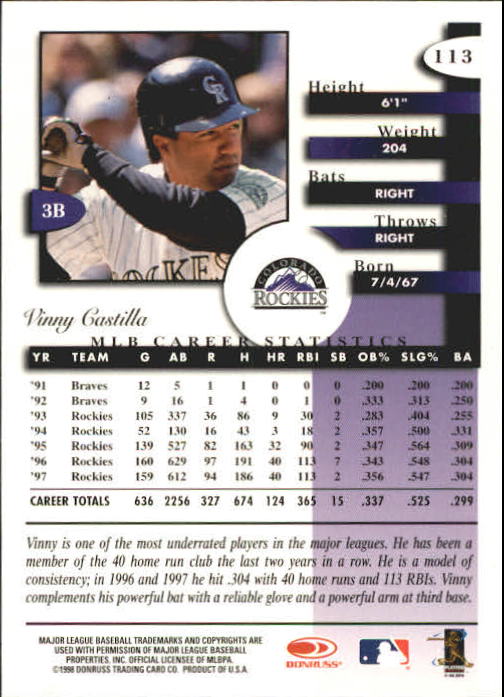 A4227- 1998 Donruss Signature BB #s 1-140 +Inserts -You Pick- 15+ FREE US SHIP - Picture 226 of 301