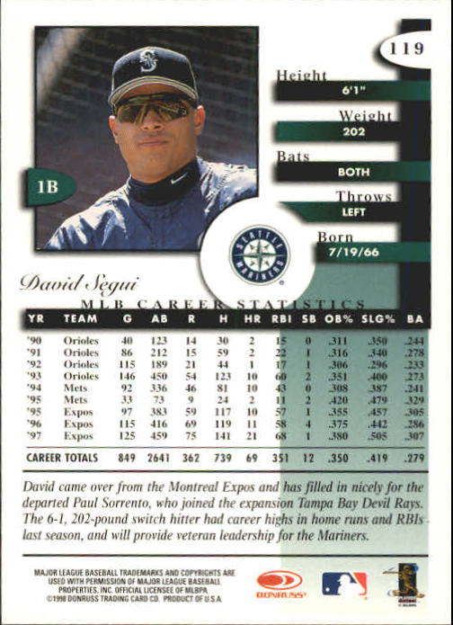 A4227- 1998 Donruss Signature BB #s 1-140 +Inserts -You Pick- 15+ FREE US SHIP - Picture 234 of 301