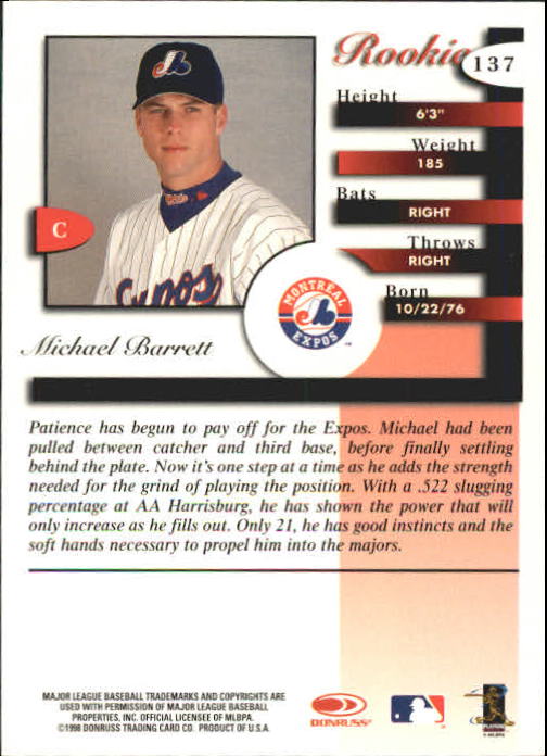 A4227- 1998 Donruss Signature BB #s 1-140 +Inserts -You Pick- 15+ FREE US SHIP - Picture 265 of 301