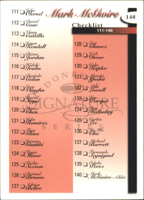 A4227- 1998 Donruss Signature BB #s 1-140 +Inserts -You Pick- 15+ FREE US SHIP - Picture 271 of 301