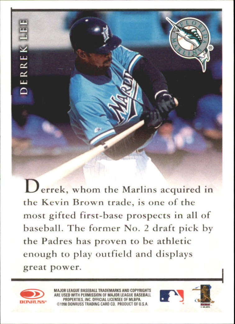 1998 Donruss Signature Autographs #53 Derrek Lee/3400* back image