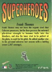1998 SkyBox Dugout Axcess SuperHeroes #SH9 Frank Thomas back image