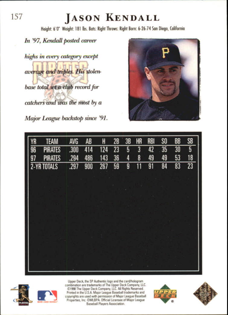 1998 SP Authentic #157 Jason Kendall