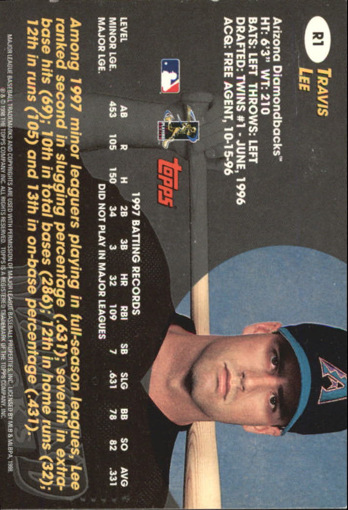1998 Topps Rookie Class #R1 Travis Lee back image