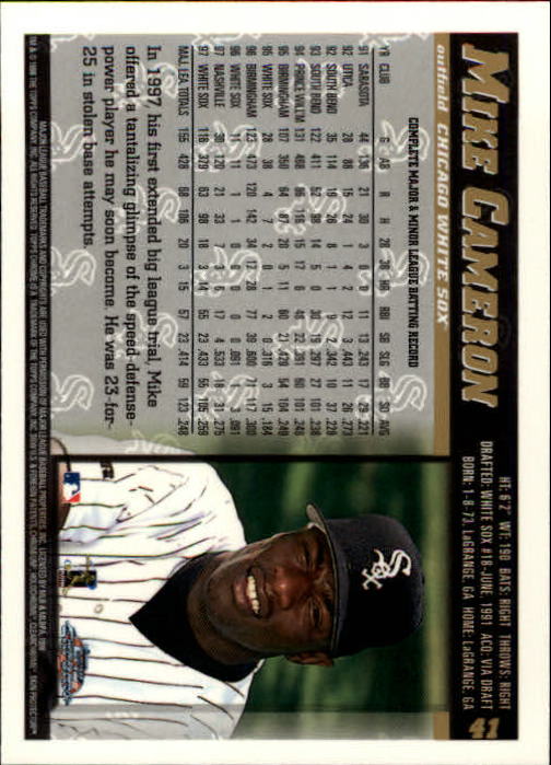 A3747- 1998 Topps Chrome BB Card #s 1-504 +Rookies -You Pick- 15+ FREE US SHIP - Picture 29 of 315
