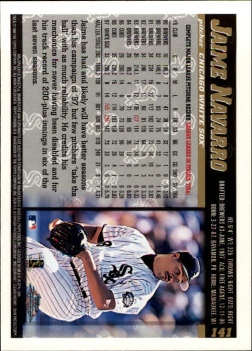 A3747- 1998 Topps Chrome BB Card #s 1-504 +Rookies -You Pick- 15+ FREE US SHIP - Picture 125 of 315