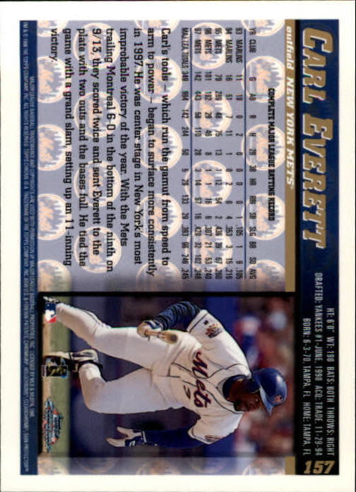 A3747- 1998 Topps Chrome BB Card #s 1-504 +Rookies -You Pick- 15+ FREE US SHIP - Picture 139 of 315