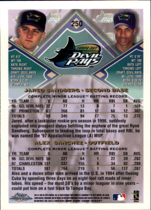 A3747- 1998 Topps Chrome BB Card #s 1-504 +Rookies -You Pick- 15+ FREE US SHIP - Picture 225 of 315