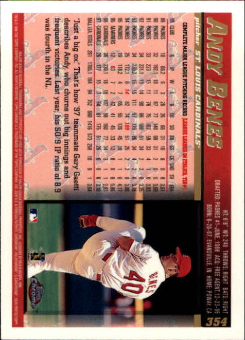 A3747- 1998 Topps Chrome BB Card #s 1-504 +Rookies -You Pick- 15+ FREE US SHIP - Picture 255 of 315