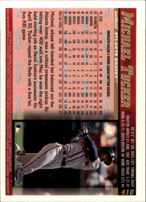 A3747- 1998 Topps Chrome BB Card #s 1-504 +Rookies -You Pick- 15+ FREE US SHIP - Picture 283 of 315