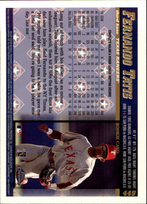 A3747- 1998 Topps Chrome BB Card #s 1-504 +Rookies -You Pick- 15+ FREE US SHIP - Picture 303 of 315