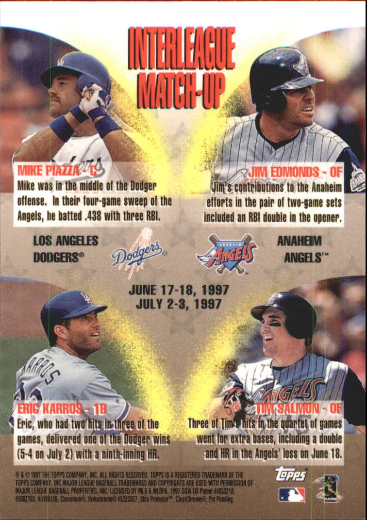 1998 Topps Mystery Finest Refractors #ILM15 Eric Karros