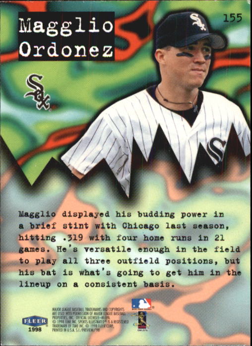 1998 Sports Illustrated #155 Magglio Ordonez OW RC back image
