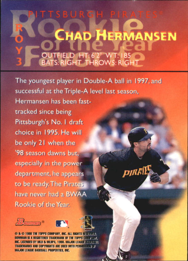 1998 Bowman Baseball "Insert and Parallel" Cards