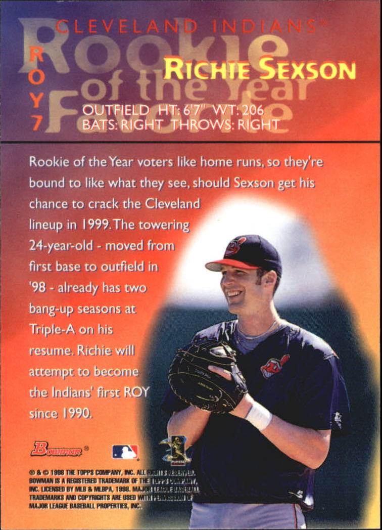 1998 Bowman Baseball "Insert and Parallel" Cards