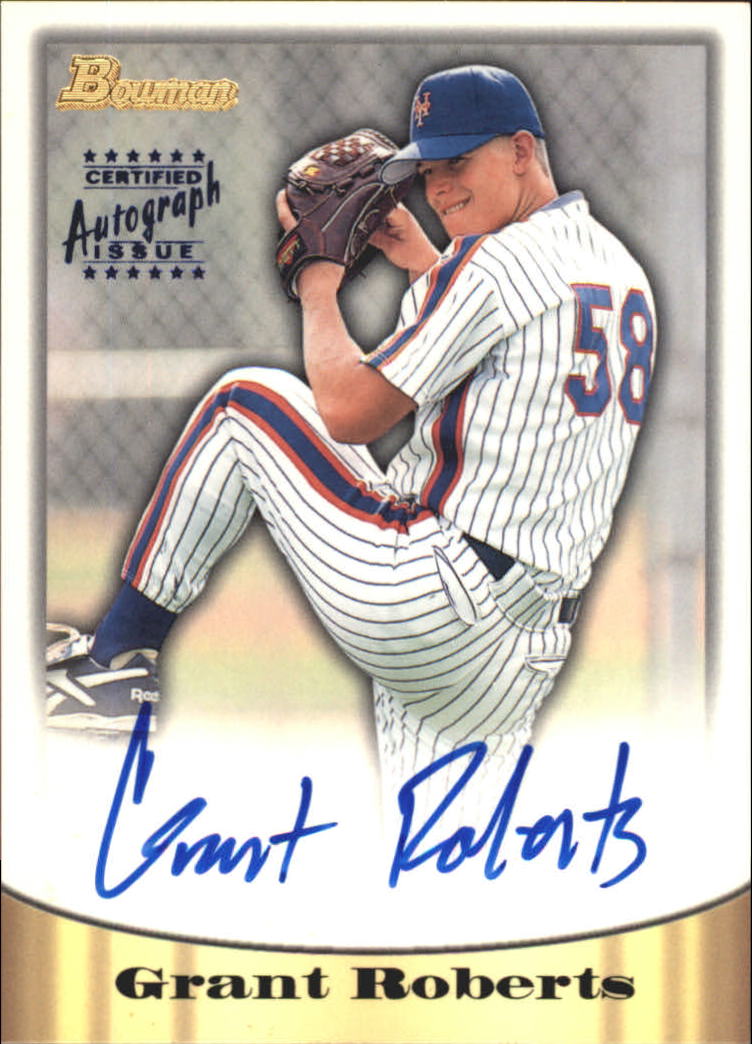 1998 Bowman Certified Blue Autographs #30 Grant Roberts