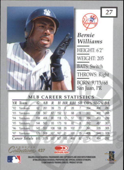 1998 Donruss Collections Baseball "Main Set" Base Cards - Picture 75 of 189