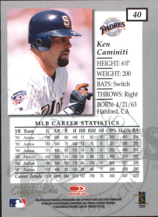 1998 Donruss Collections Baseball "Main Set" Base Cards - Picture 81 of 189