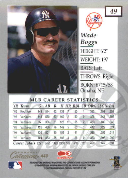 1998 Donruss Collections Baseball "Main Set" Base Cards - Picture 83 of 189
