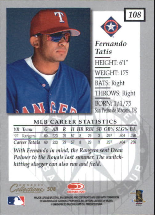 1998 Donruss Collections Baseball "Main Set" Base Cards - Picture 93 of 189