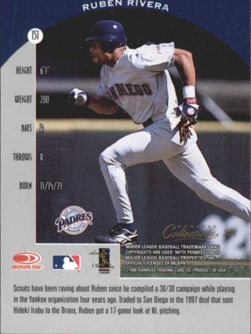 1998 Donruss Collections Baseball "Main Set" Base Cards - Picture 185 of 189
