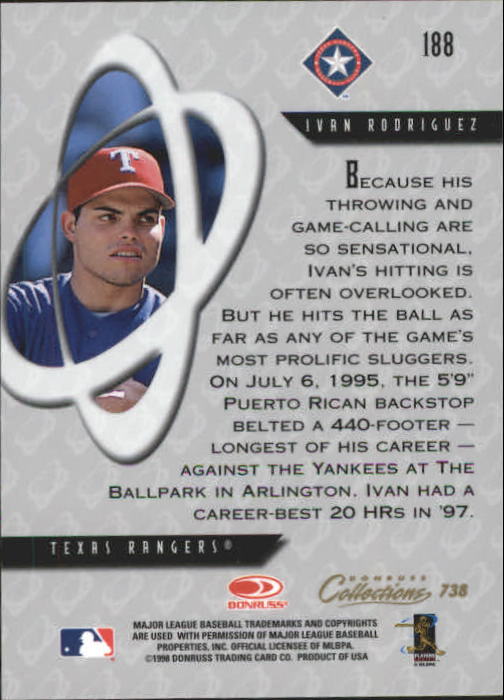 1998 Donruss Collections Baseball "Main Set" Base Cards - Picture 189 of 189