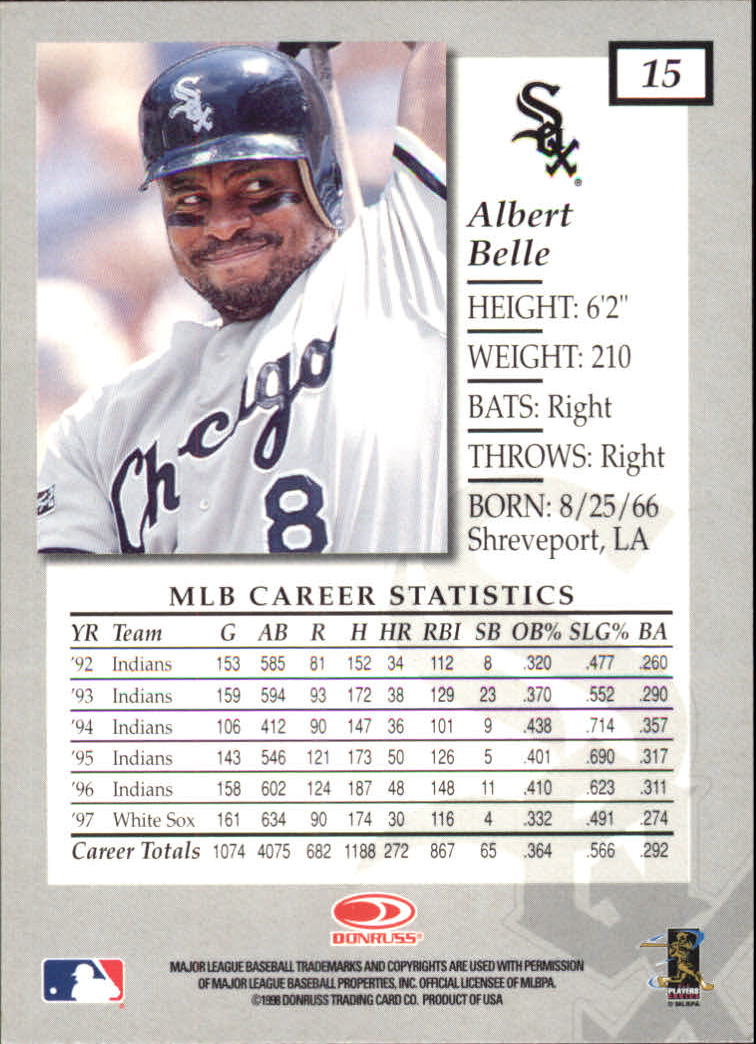 1998 Donruss Elite Baseball "Main Set" Cards #1 to #150 - Picture 31 of 301