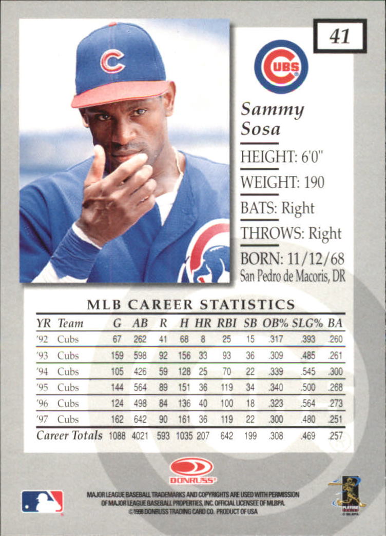 1998 Donruss Elite Baseball "Main Set" Cards #1 to #150 - Picture 83 of 301