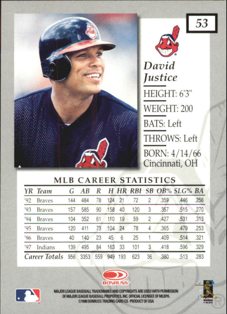 1998 Donruss Elite Baseball "Main Set" Cards #1 to #150 - Picture 107 of 301