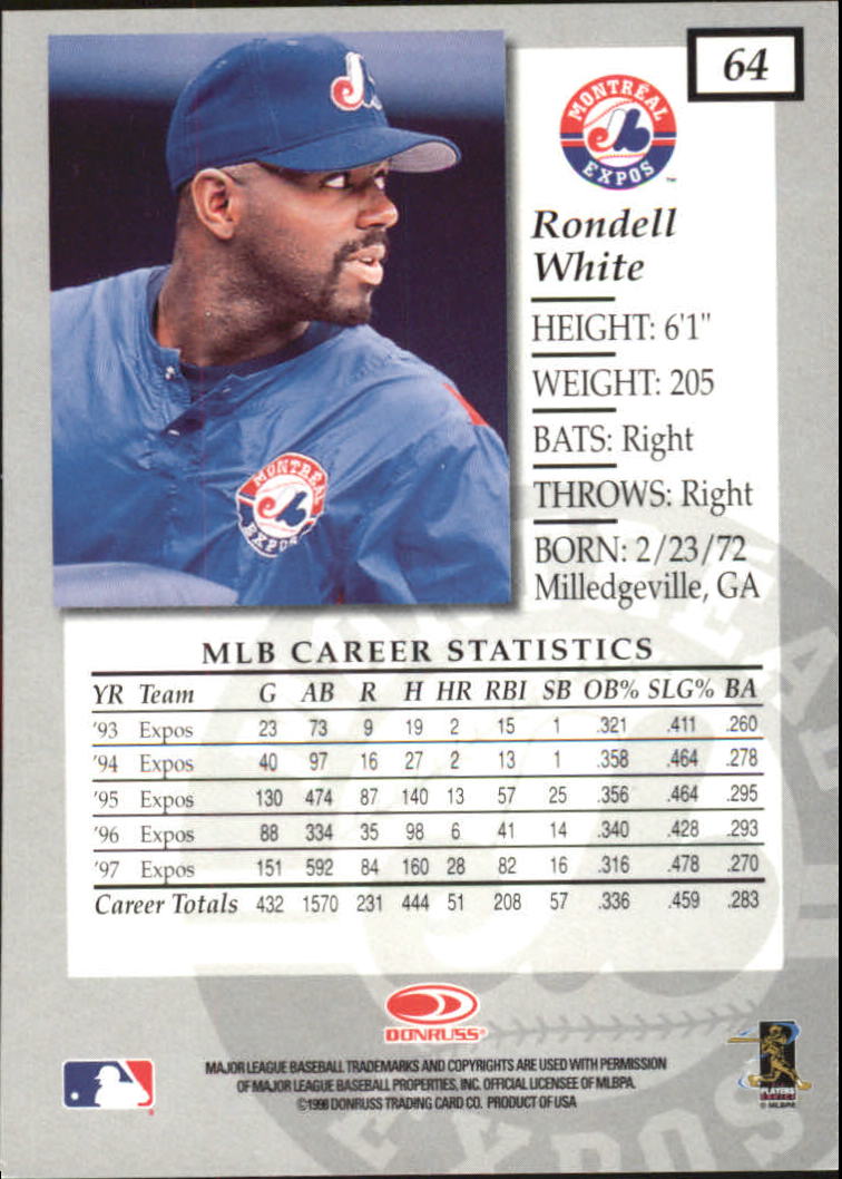 1998 Donruss Elite Baseball "Main Set" Cards #1 to #150 - Picture 129 of 301