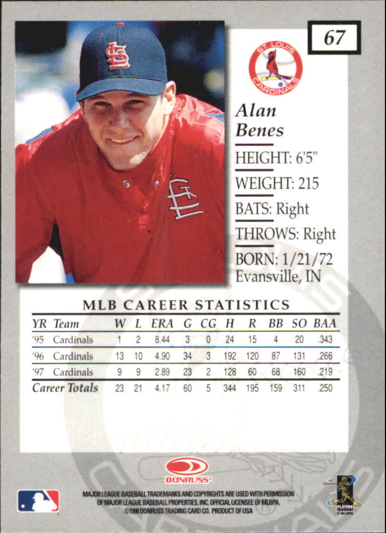 1998 Donruss Elite Baseball "Main Set" Cards #1 to #150 - Picture 135 of 301