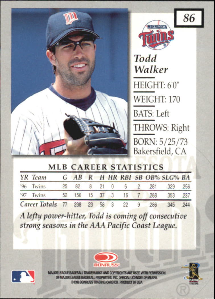 1998 Donruss Elite Baseball "Main Set" Cards #1 to #150 - Picture 173 of 301