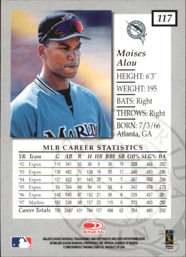 1998 Donruss Elite Baseball "Main Set" Cards #1 to #150 - Picture 235 of 301