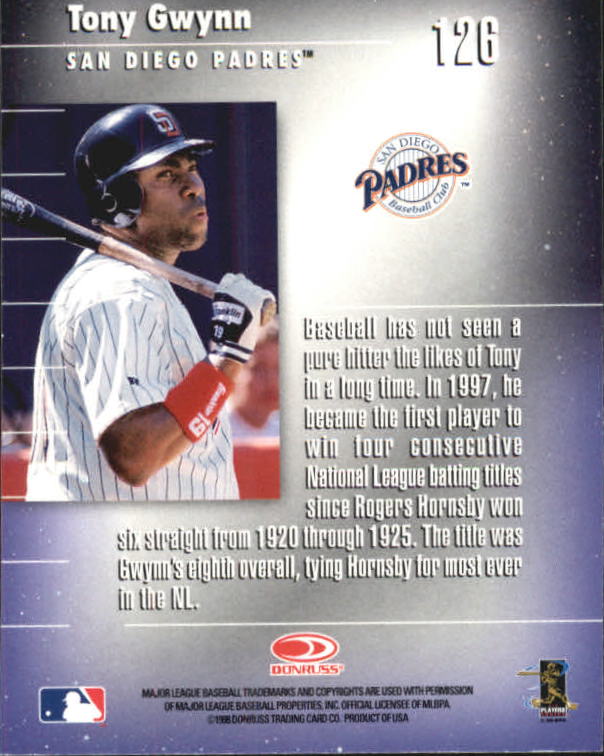 1998 Donruss Elite Baseball "Main Set" Cards #1 to #150 - Picture 253 of 301