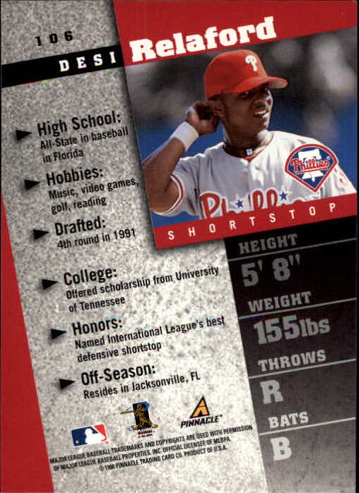 B5285- 1998 Pinnacle Inside BB Cards 1-150 +Inserts -You Pick- 15+ FREE US SHIP - Picture 169 of 254