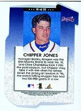 1998 Pinnacle Inside Behind the Numbers #18 Chipper Jones back image
