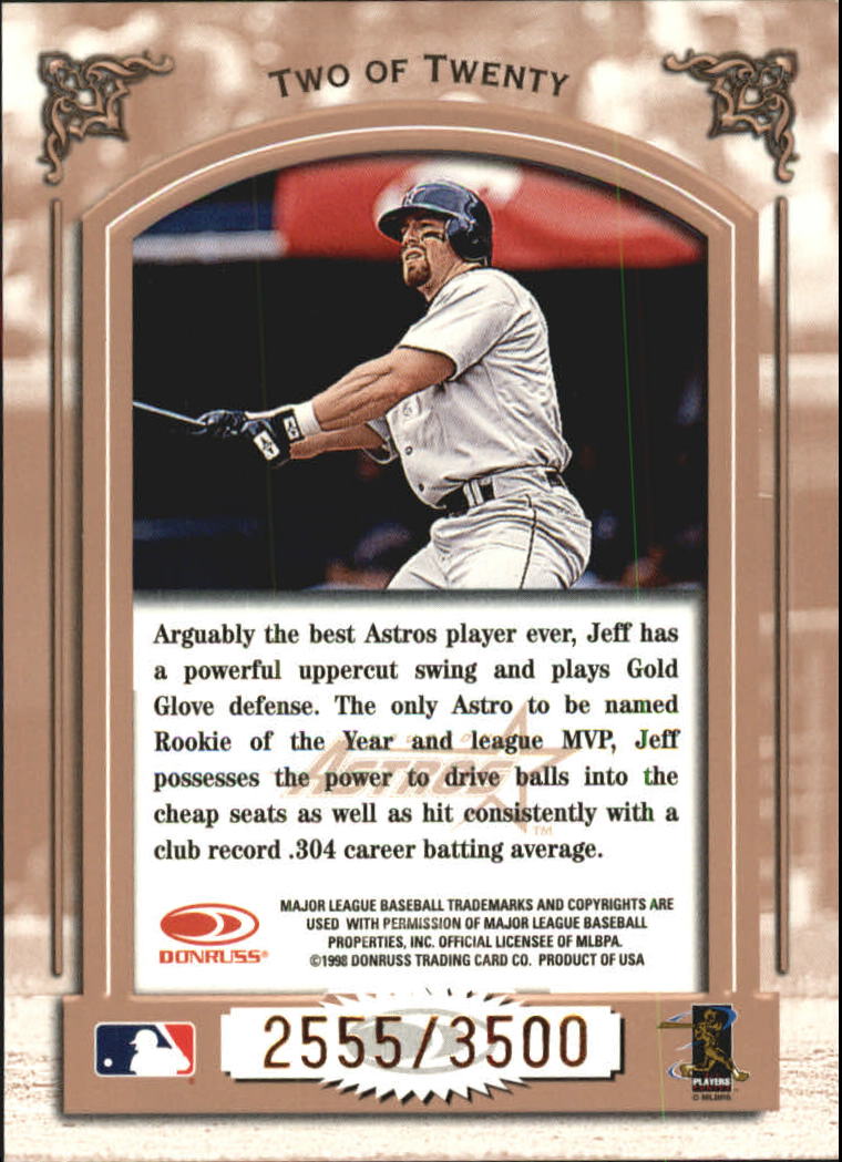 1998 Leaf Heading for the Hall #2 Jeff Bagwell back image