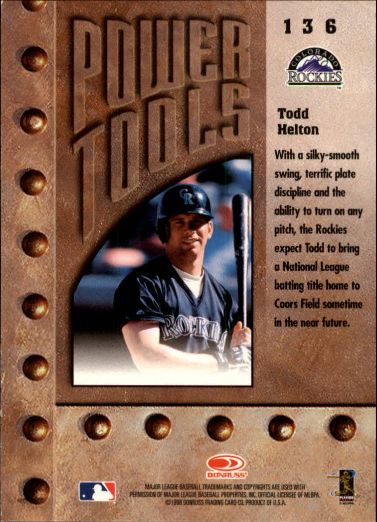 1998 Leaf Rookies and Stars #136 Todd Helton PT SP back image