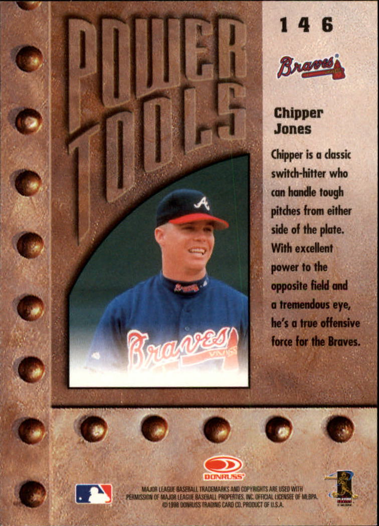 1998 Leaf Rookies and Stars #146 Chipper Jones PT SP back image