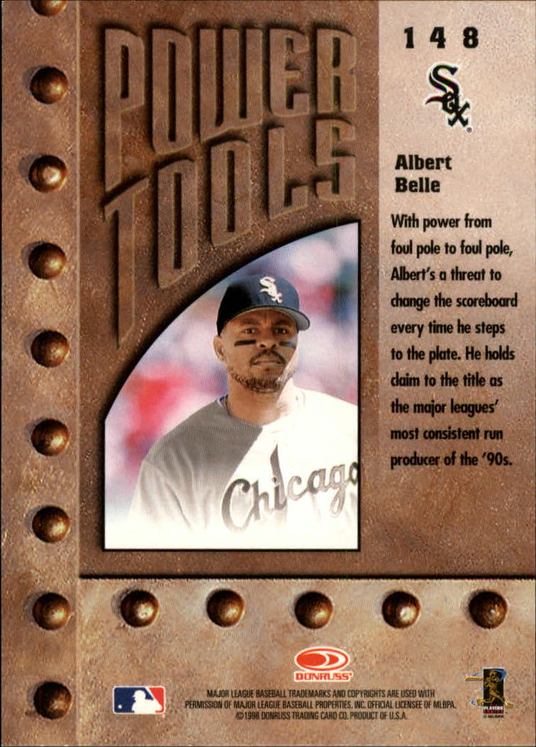 1998 Leaf Rookies and Stars #148 Albert Belle PT SP back image