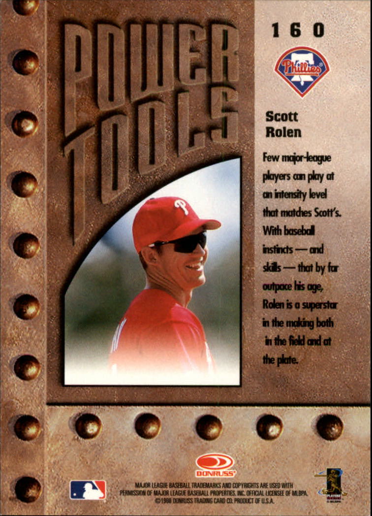 1998 Leaf Rookies and Stars #160 Scott Rolen PT SP back image