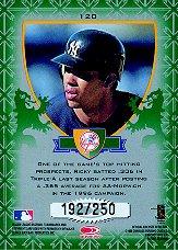 1998 Leaf Rookies and Stars Crusade Update Green #120 Ricky Ledee back image