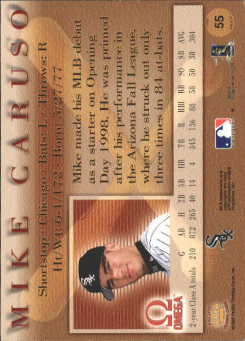 1998 Pacific Omega #55 Mike Caruso back image