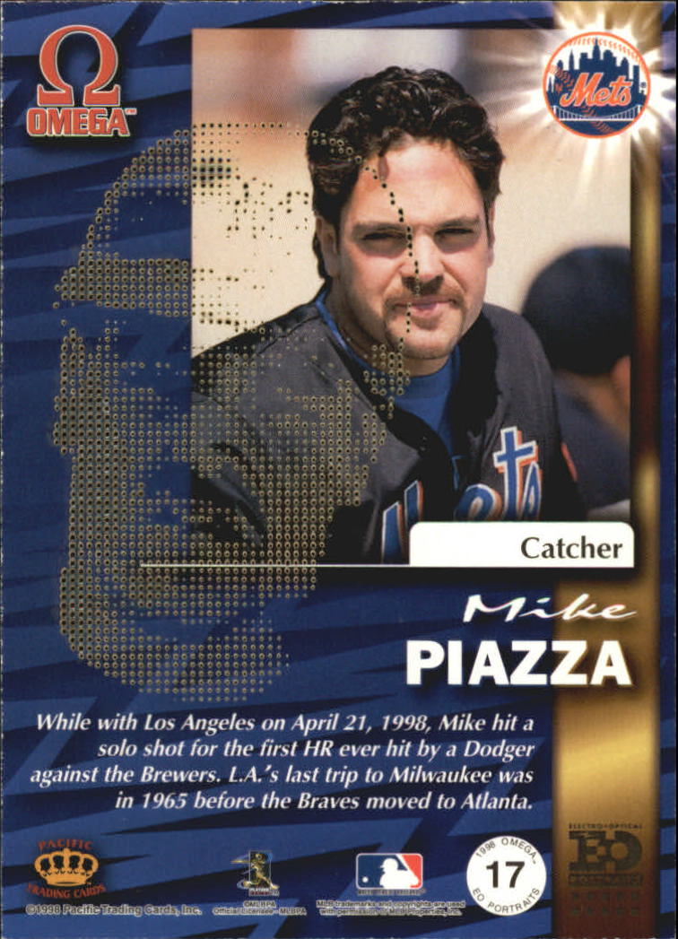 1998 Pacific Omega EO Portraits #17 Mike Piazza back image