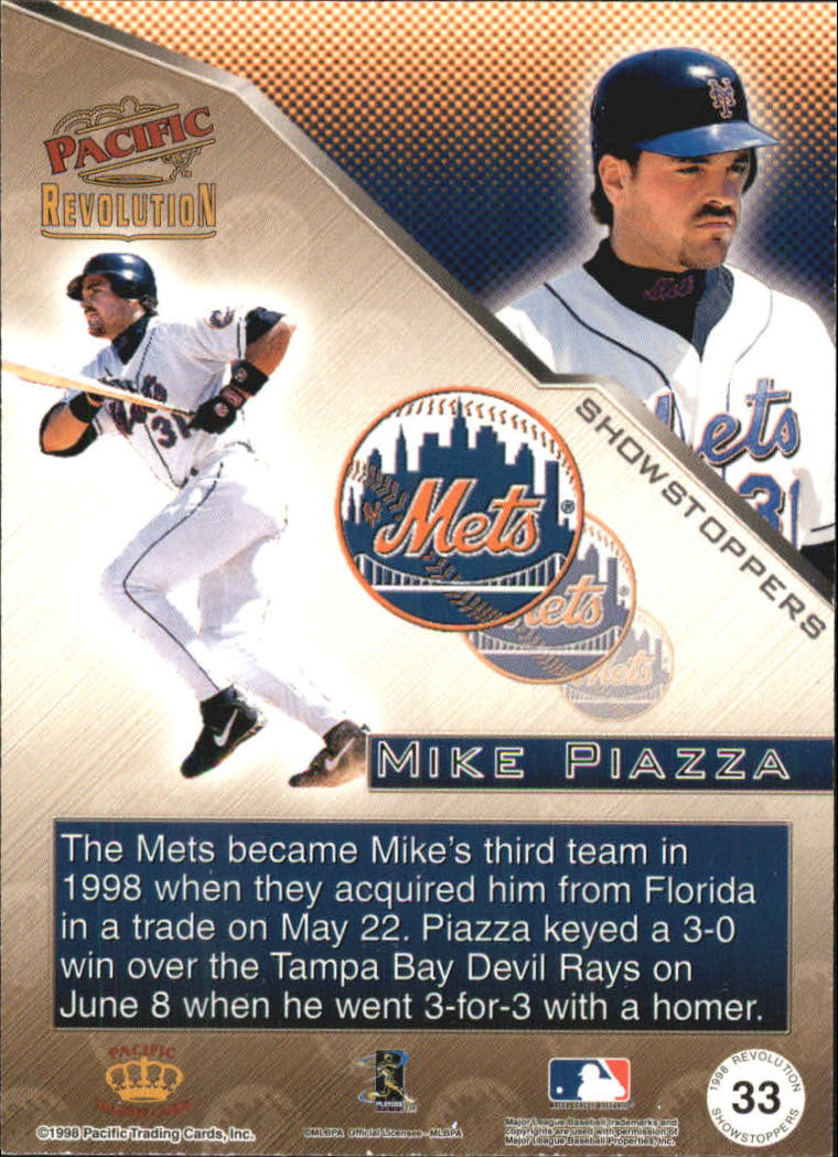 1998 Revolution Showstoppers #33 Mike Piazza back image