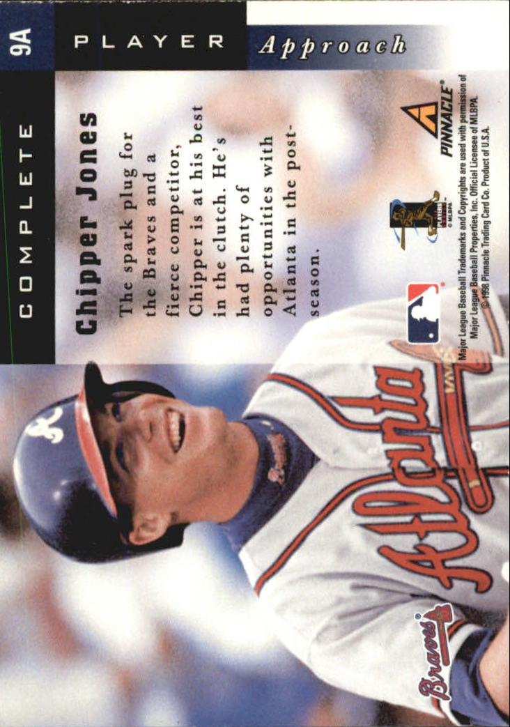 1998 Score Rookie Traded Complete Players #9A Chipper Jones back image