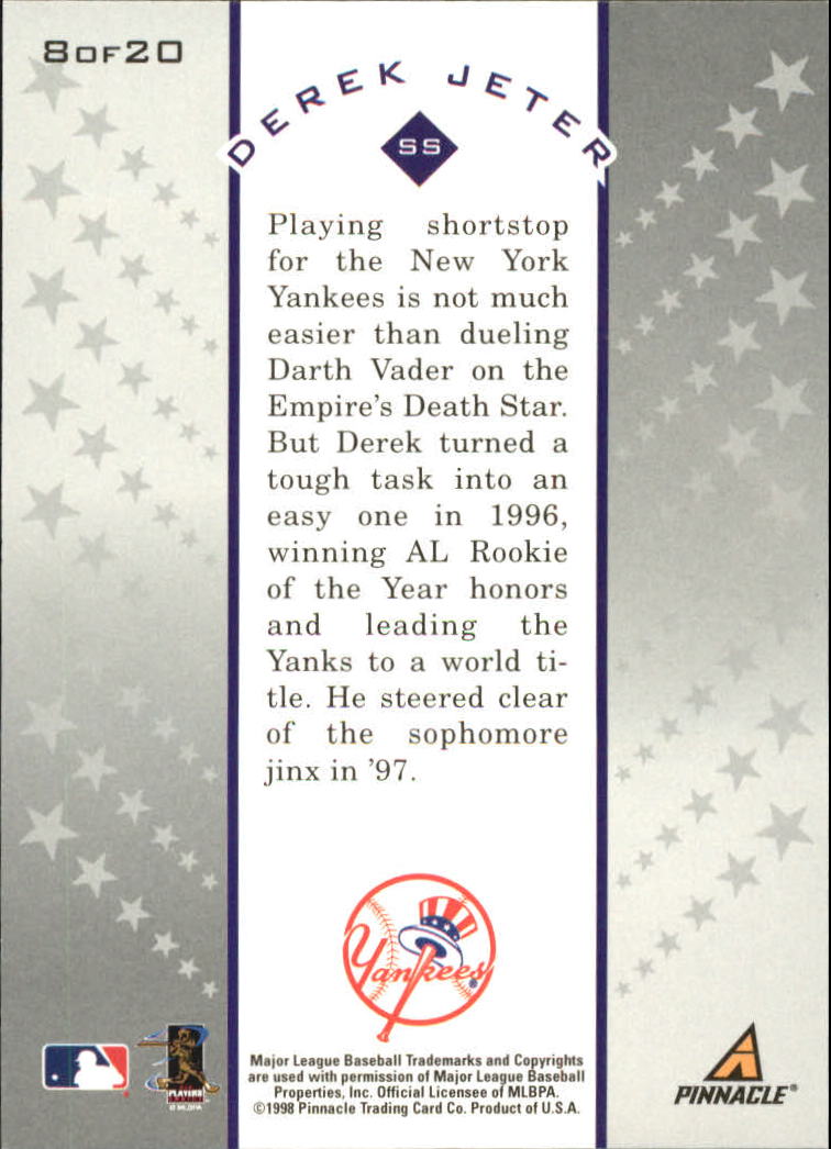 1998 Score Rookie Traded Star Gazing #8 Derek Jeter back image