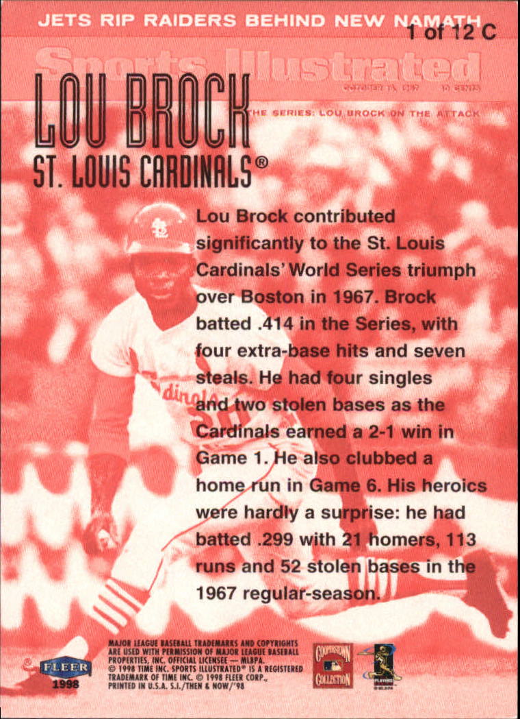 St. Louis Cardinals Lou Brock, 1967 World Series Sports Illustrated Cover  Poster