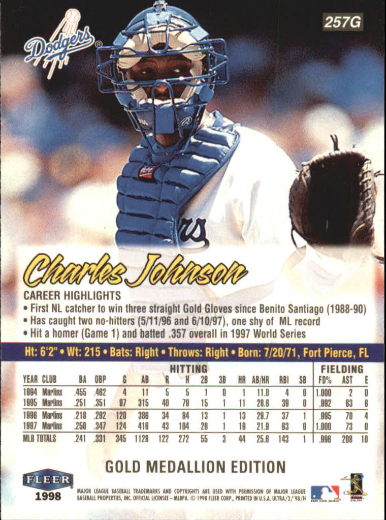 B2963- 1998 Ultra Gold Baseball Card #s 251-500 -You Pick- 15+ FREE US SHIP