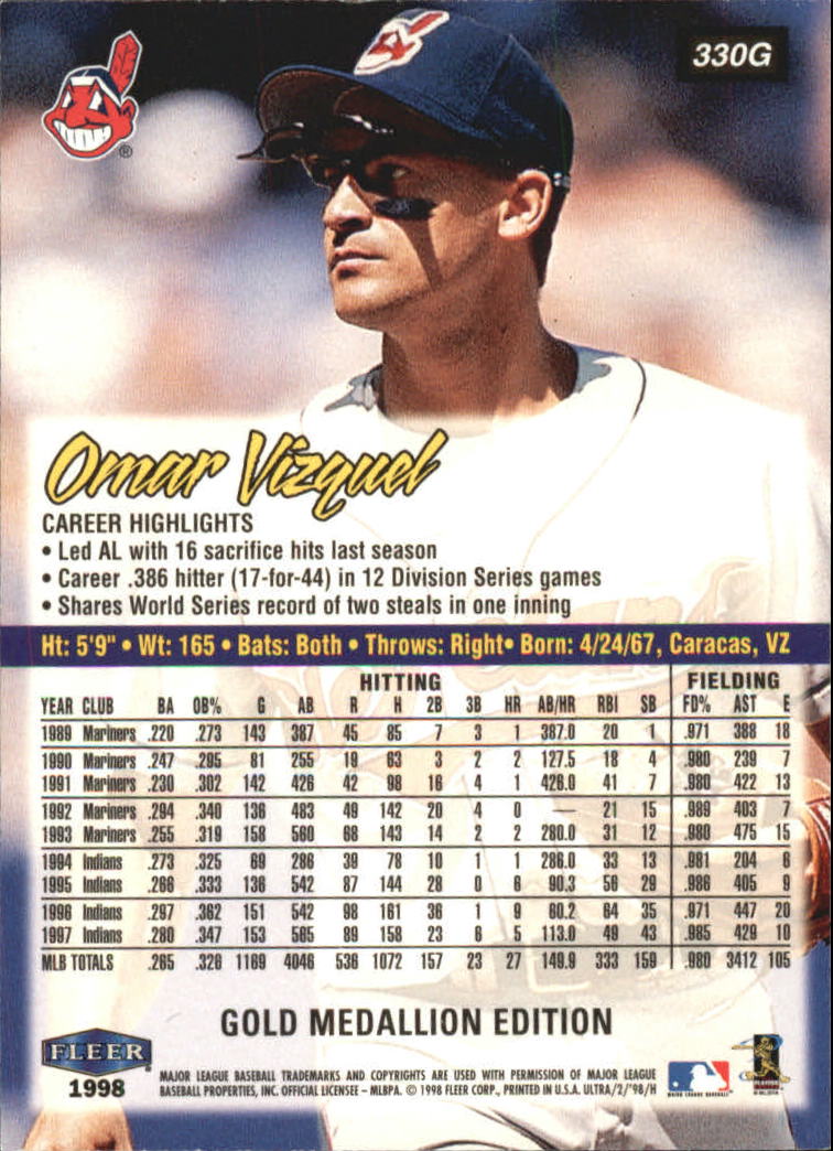 B2963- 1998 Ultra Gold Baseball Card #s 251-500 -You Pick- 15+ FREE US SHIP